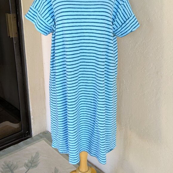 Cut Loose Women's L Cotton/Linen Short Sleeve T-Shirt Dress - Picture 3 of 14